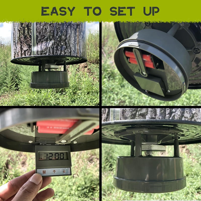 Highwild Deer Feeder Kit - Digital Timer - Metal Spin Plate - Easy Setup - All-in-ONE - Image 5
