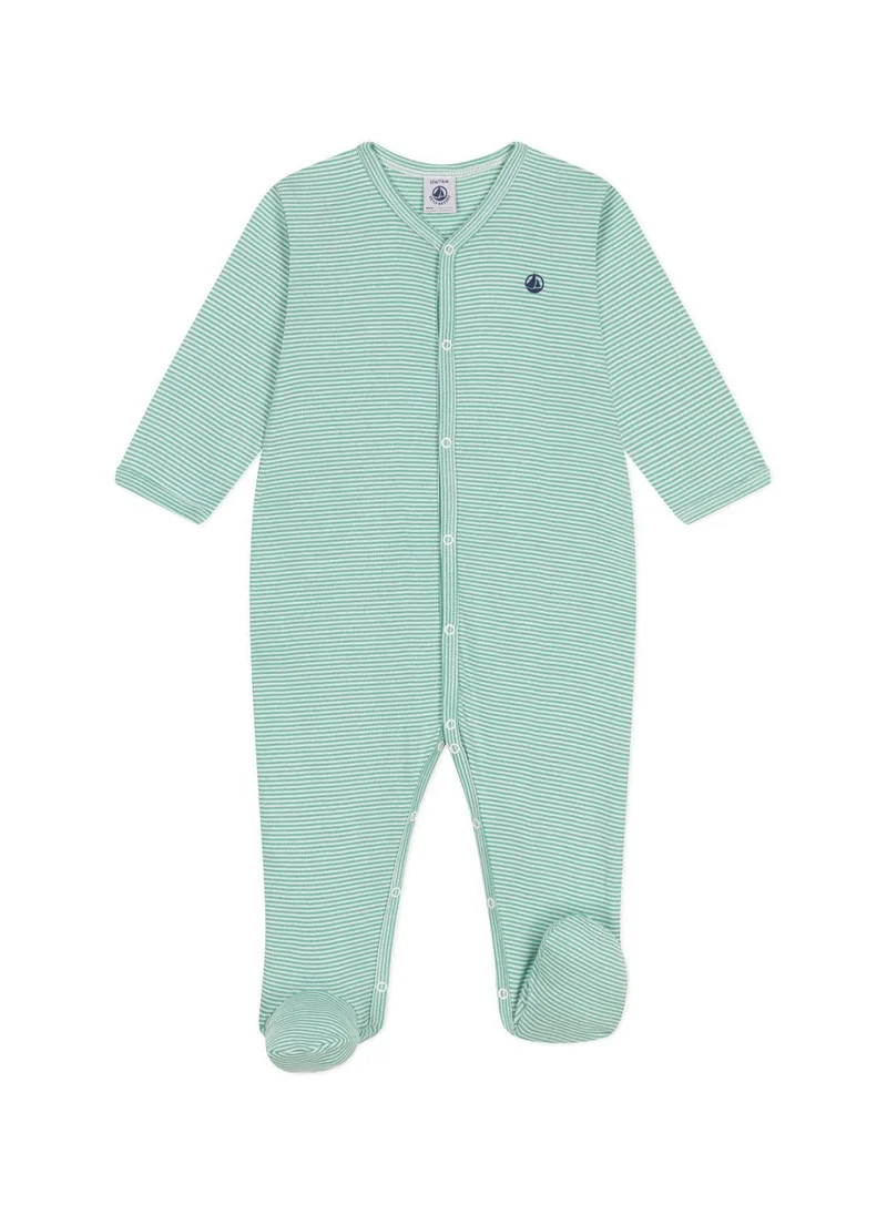 Petit Bateau Babies' stripy cotton pyjama suit