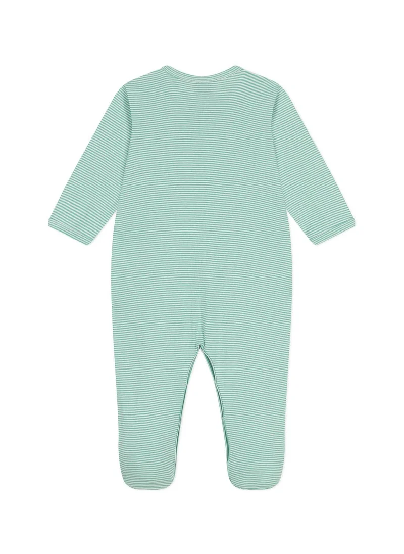 Petit Bateau Babies' stripy cotton pyjama suit