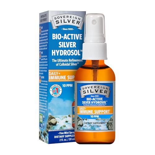 Sovereign Silver Bioactive Silver Hydrosol 10 PPM Fine Mist Spray 2 oz