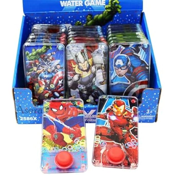 SET OF 24 COLOURFUL SUPER HERO, TRANSPARENT WATER GAME FOR KIDS | RING GAME, HANDHELD GAME, WATER VIDEO GAME CONSOLE FOR KIDS | 24 PIECE (DESIGN AS PER AVAILABILITY) - Image 4