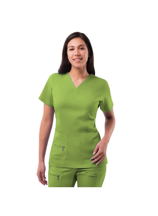 Loquat Womens Medical Scrubs Set Medical Uniform Set Apple Green - Image 1