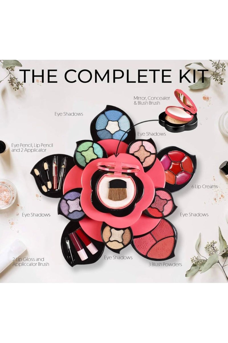 KMES Professional Makeup Kit with Brushes – Complete Cosmetic Set with Eyeshadow Palette, Lipstick & Face Essentials - Image 3