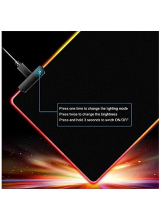 وسادة ماوس للألعاب RGB، وسادة ماوس كبيرة مع إضاءة LED، 14 وضع إضاءة، وسادة ماوس كبيرة بقاعدة مطاطية غير قابلة للانزلاق، وسادة لوحة مفاتيح للكمبيوتر للألعاب، لابتوب، سطح مكتب - view 4