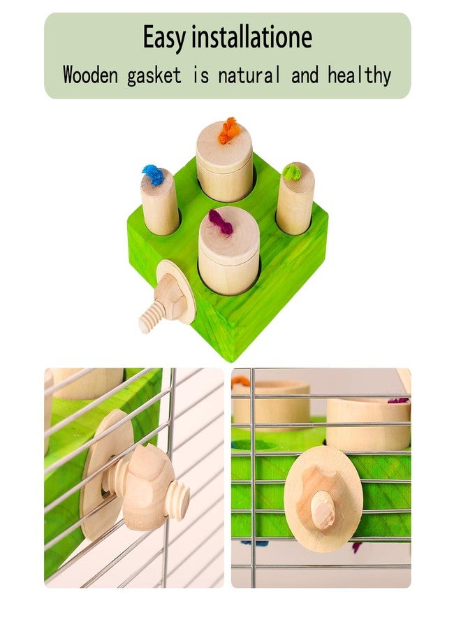 YOOSO WING Birdie Puzzle Feeder - Interactive Foraging Toy for Parrots, Parakeets, Cockatiels, Conures | Mental Enrichment & Stimulation Game to Prevent Boredom (Green) - Image 3