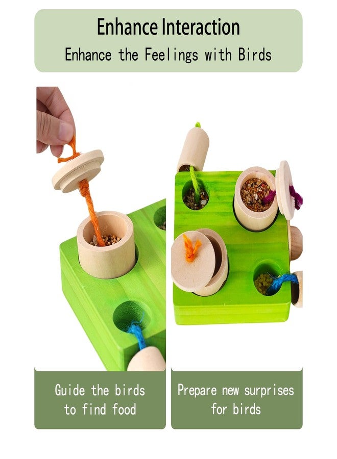 YOOSO WING Birdie Puzzle Feeder - Interactive Foraging Toy for Parrots, Parakeets, Cockatiels, Conures | Mental Enrichment & Stimulation Game to Prevent Boredom (Green) - Image 5