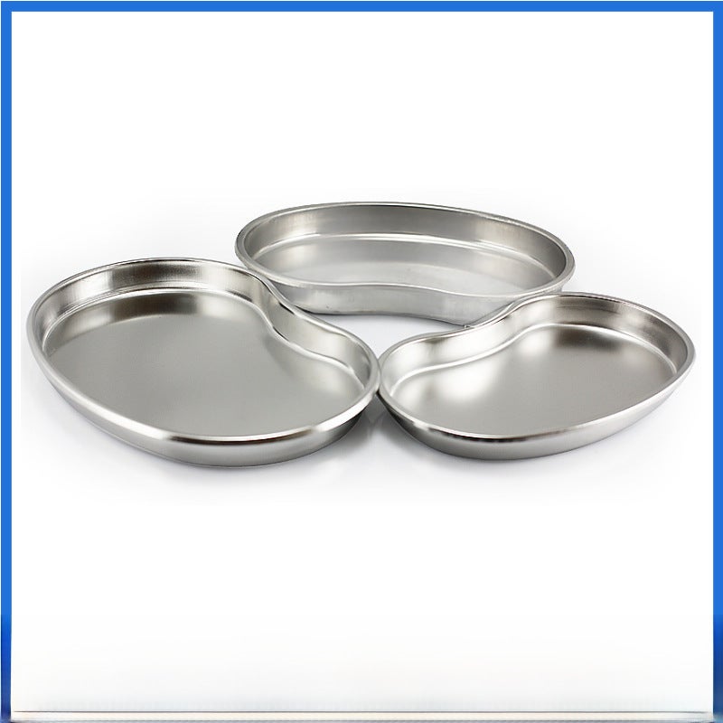 304 Stainless Steel Waist Tray Waist Tray Curved Tray Dental Tray Kidney-shaped Tray Instrument Tray Pus Tray Surgical Tray Sterilization Tray(Medium bent plate [304 stainless steel]]) - Image 2