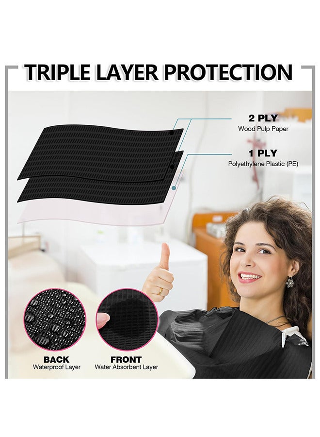 Depend Disposable Nail Art Table Towels 20Pcs, Disposable Dental Bibs Sheets Cloths, Waterproof Table Covers Clean Pad, 13" x 18" Dental Bibs, Dental Napkins For Pets Tray Covers, Black  - Image 4