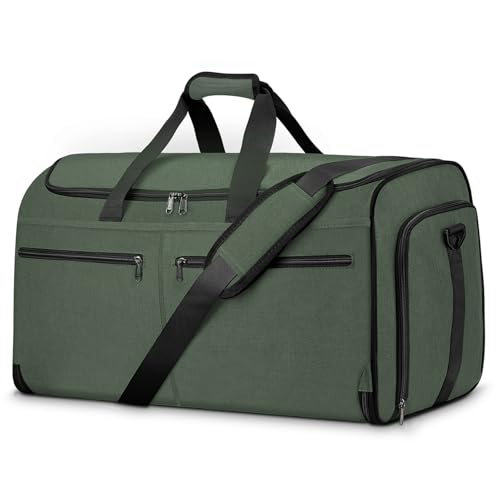 Bukere Garment Bags for Travel, Large Convertible Garment Duffel Bag for Men Women, Shoe Compartment, 2 in 1 Hanging Dress Suitcase Suit Travel Bags - Image 1