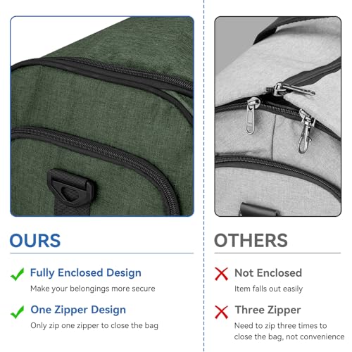 Bukere Garment Bags for Travel, Large Convertible Garment Duffel Bag for Men Women, Shoe Compartment, 2 in 1 Hanging Dress Suitcase Suit Travel Bags - Image 4