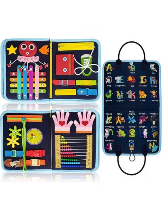 fantasize Busy Board Montessori Toy for 1 2 3 4 Years Old, Educational Activity Sensory Board Preschool Learning Fine Motor Skills Toys, Toddler Toy, Gift for Boys Girls - Image 1