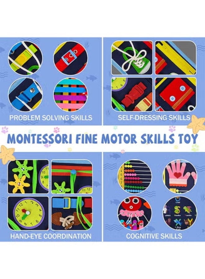 fantasize Busy Board Montessori Toy for 1 2 3 4 Years Old, Educational Activity Sensory Board Preschool Learning Fine Motor Skills Toys, Toddler Toy, Gift for Boys Girls - Image 3