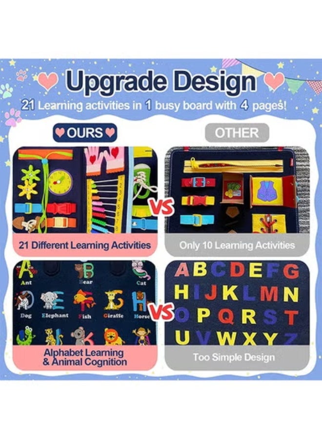 fantasize Busy Board Montessori Toy for 1 2 3 4 Years Old, Educational Activity Sensory Board Preschool Learning Fine Motor Skills Toys, Toddler Toy, Gift for Boys Girls - Image 5