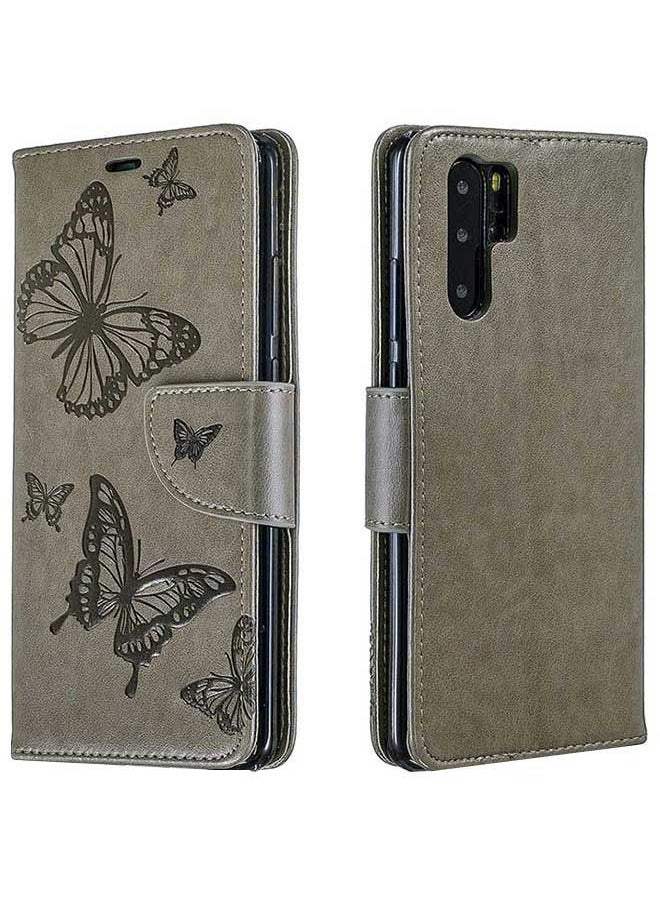 NIBEMINENT - Flip Case Cover For Huawei P30 Pro Grey - Image 1