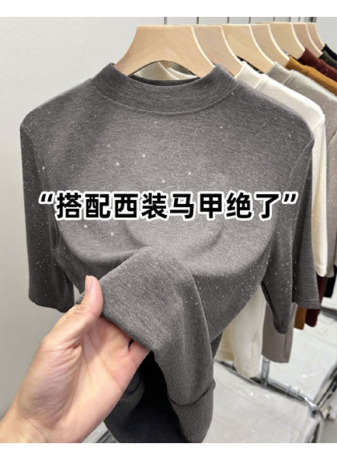 PLANDOO Semi-High Neck Innerwear Base Shirt For Women, Stylish Youthful Slimming Elegant Top - Image 1