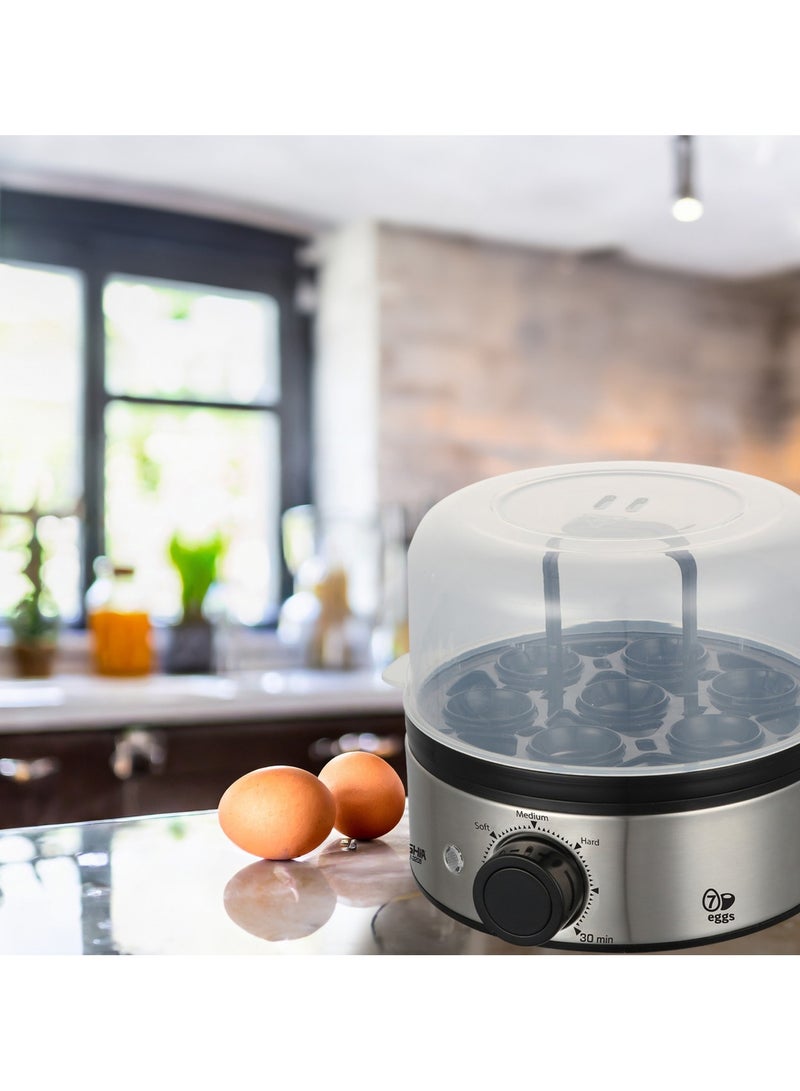 Arshia Egg Boiler – 7 Egg Capacity, 400W Electric Egg Cooker with 3 Hardness Settings & Intelligent Precision Cooking System (IPCS) - Image 4