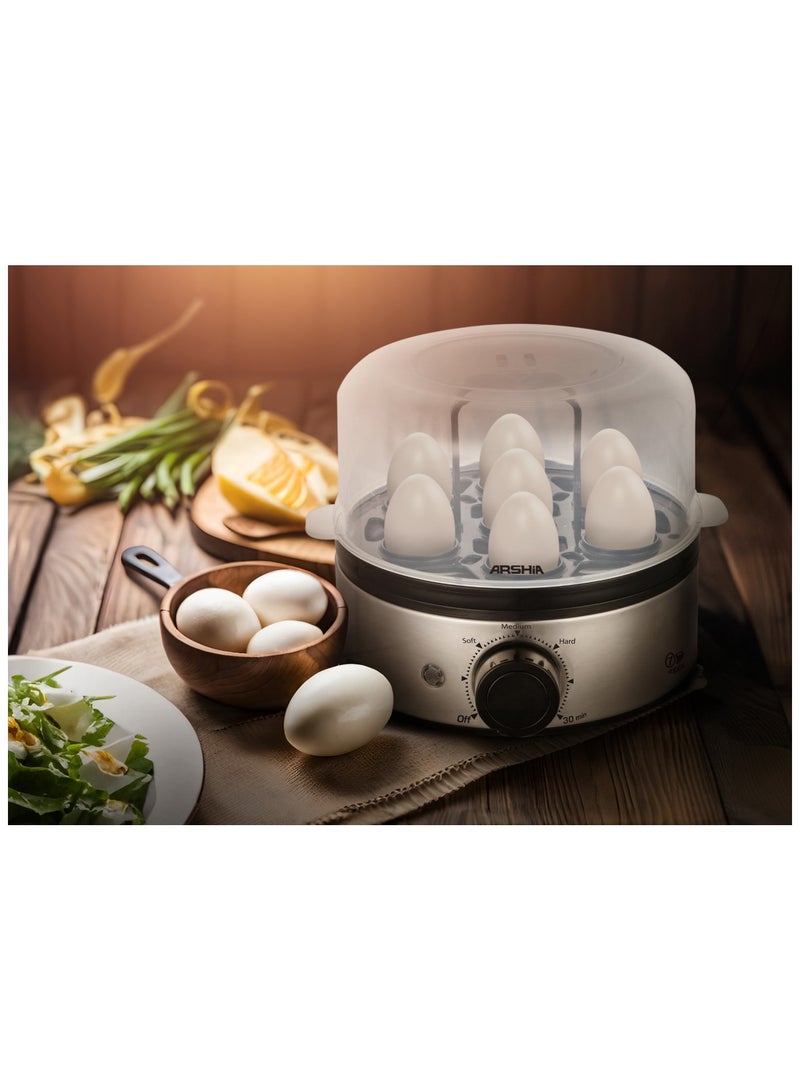 Arshia Egg Boiler – 7 Egg Capacity, 400W Electric Egg Cooker with 3 Hardness Settings & Intelligent Precision Cooking System (IPCS) - Image 5
