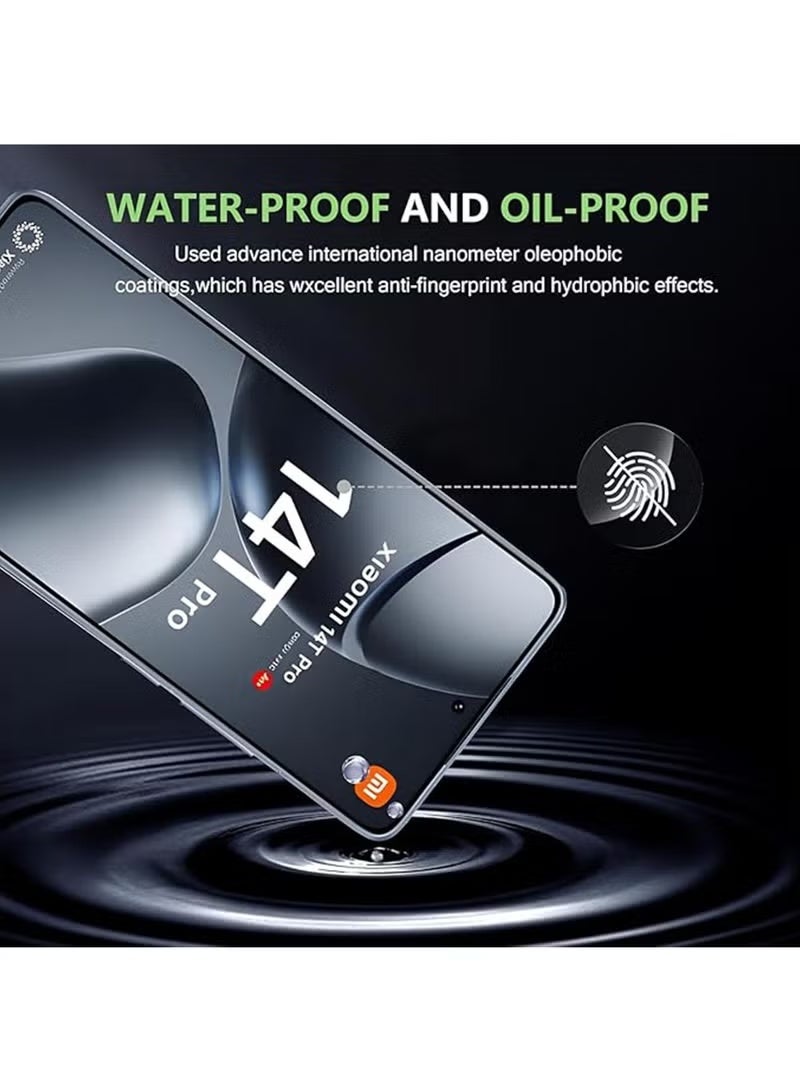 JAJEEK 2 Pcs Screen Protector Compatible with Xiaomi 14T Pro – HD Clear 9H Tempered Glass Film, Bubble Free Installation, Anti Scratch Display Protection - Image 4
