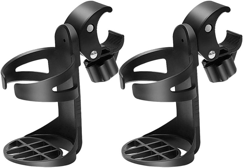 TIDTALEO 2Pcs Wheelchair and Walker Cup Holder Bracket Portable Bottle Cage for Adults Seniors Stroller Accessories Secure Drink Holder for Mobility Devices - Image 1