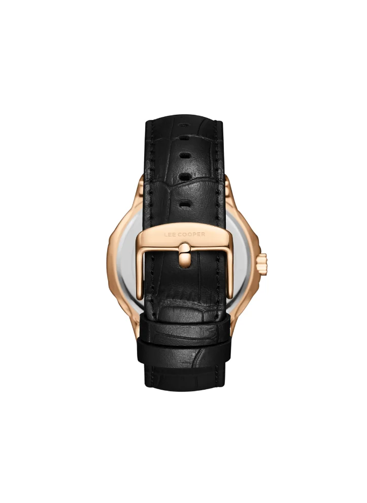 Lee Cooper Men's Analog Display Watch With Black Leather Strap - LC08108.451