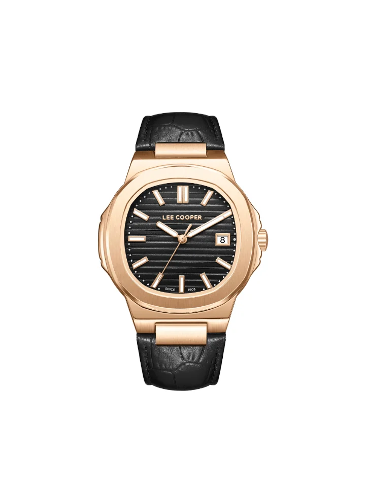 Lee Cooper Men's Analog Display Watch With Black Leather Strap - LC08108.451