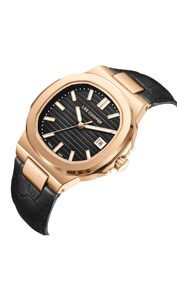 Lee Cooper Men's Analog Display Watch With Black Leather Strap - LC08108.451