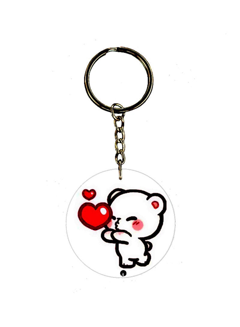 RKN Teddy Bear Printed Keychain