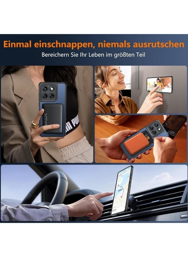 جراب مغناطيسي لهاتف Motorola Edge 60 Stylus، [متوافق مع Mag-Safe] [مضاد للخدش] جراب هاتف رفيع شفاف غير لامع ناعم لهاتف Moto Edge 60 Stylus 5G، أسود - Image 4