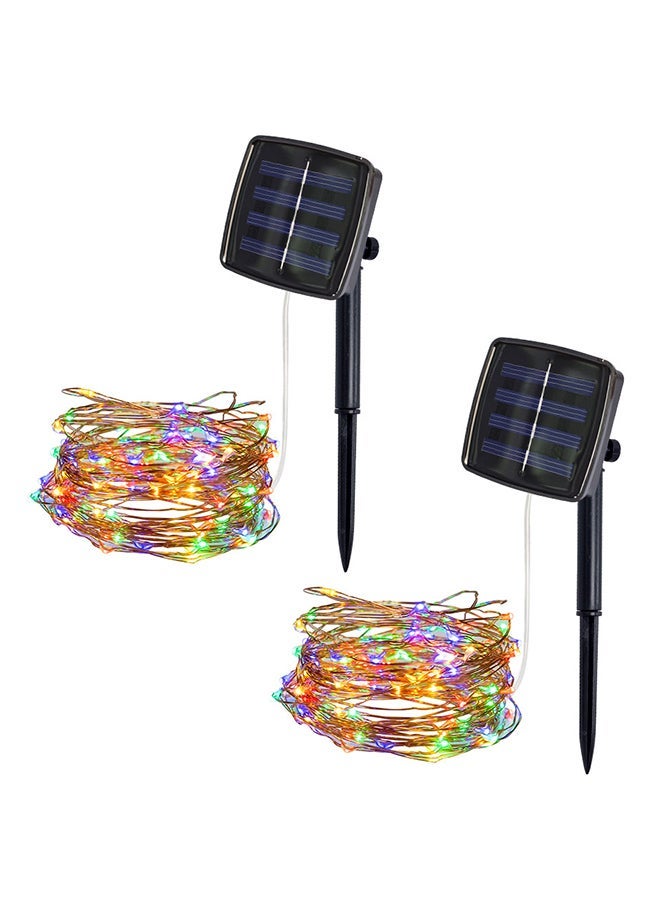 NIBEMINENT Pack Of 2 Solar Power Fairy Twinkle String Light Multicolour 50meter - Image 1