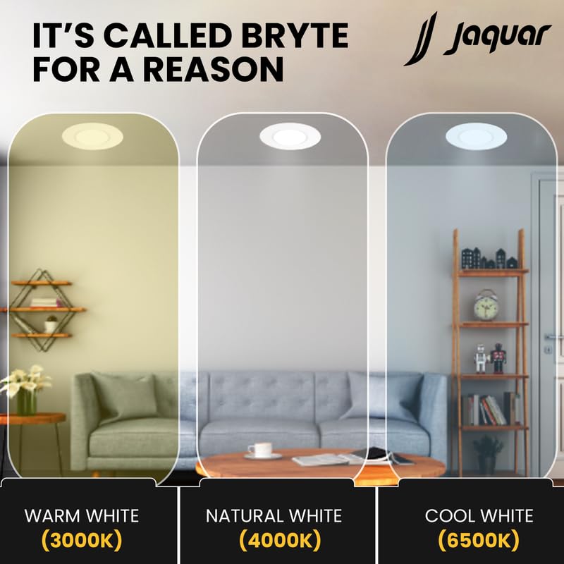 Jaquar 6W Bryte Slim Downlight Warm White with Aluminum Housing Built-in Driver | High Lumens | Slim Design | 2-Year Warranty | Easy and Quick Installation | Pack of 1 - Image 5