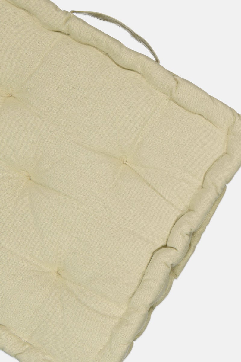 Muy Mucho Organic Cotton Cushion With Handle 40 x 40 x 8 cm, Sage Green  - Image 2