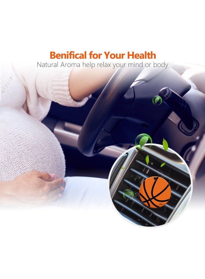 أروما معطر جو أروما للسيارات | تصميم كرة السلة | رائحة المخلط | موزع هواء بوليمري مثبت على فتحة التهوية لرائحة طبيعية قوية تدوم طويلاً وتعزز التركيز - Image 3