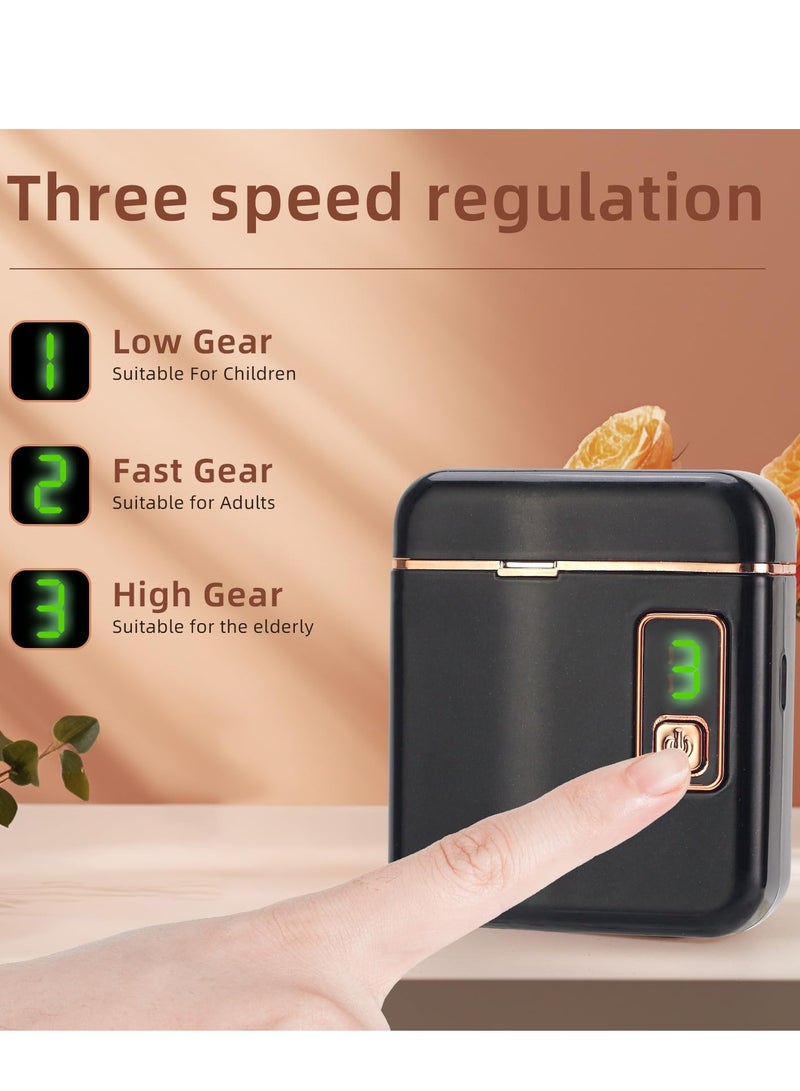 Excefore Automatic Electric Nail Clipper with LED Light and 3 Speeds, USB Rechargeable Safety Fingernail Trimmer with Nail Scraps Storage, Suitable for Newborns, Babies, Kids, Adults, and Seniors, Black - Image 4