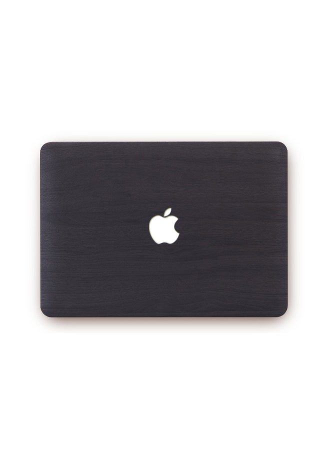 For Macbook Apple Notebook Protective Shell Frosted Leather M2 Shell Air/pro13 /14 Inch Colorful Stickers-Color:Wood Grain Brown-Applicable Model:22 Air (A2681)