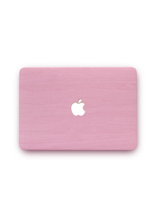 For Macbook Apple Notebook Protective Shell Frosted Leather M2 Shell Air/pro13 /14 Inch Colorful Stickers-Color:Wood Grain Brown-Applicable Model:22 Air (A2681)