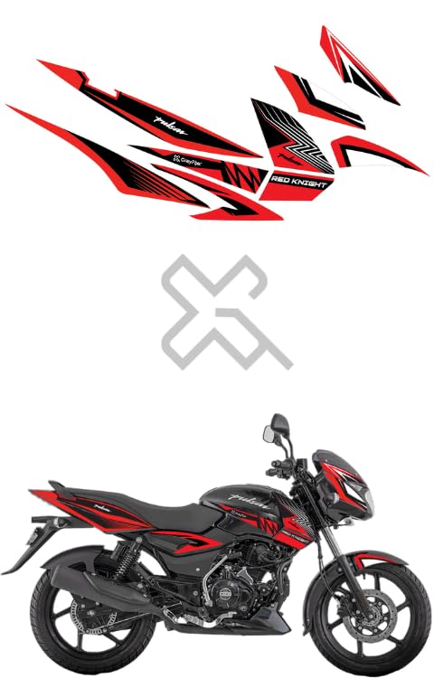 Grayfixx Red Knight Edition Sticker for Pulsar 125/150/180 | Printed in Premium Gloss Vinly with FPF(Fade Protection Film), Water Proof, Precut Sticker, Pack of 1 for Both Side - Image 5