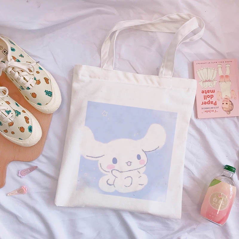 Yugui Dog Cute Canvas Tote Bag South Korea Fashion Canvas Shopping Bag Tuition Bag Women'S Bag No Zipper - Image 5