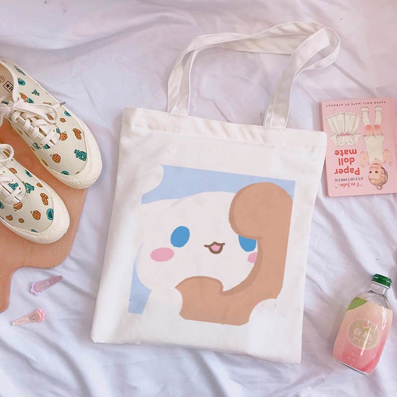 Yugui Dog Cute Canvas Tote Bag South Korea Fashion Canvas Shopping Bag Tuition Bag Women'S Bag No Zipper - Image 1