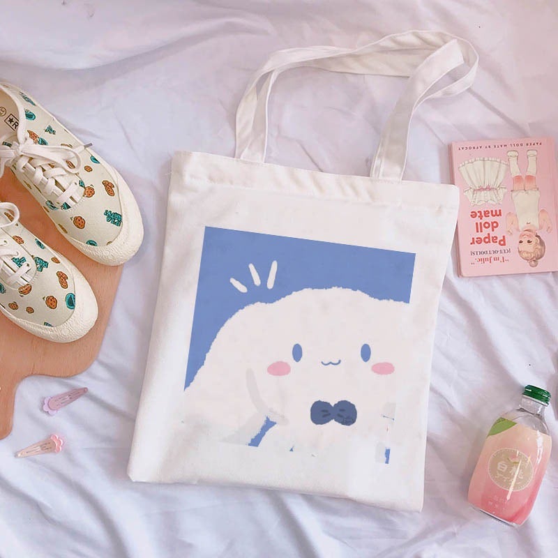 Yugui Dog Cute Canvas Tote Bag South Korea Fashion Canvas Shopping Bag Tuition Bag Women'S Bag No Zipper - Image 2