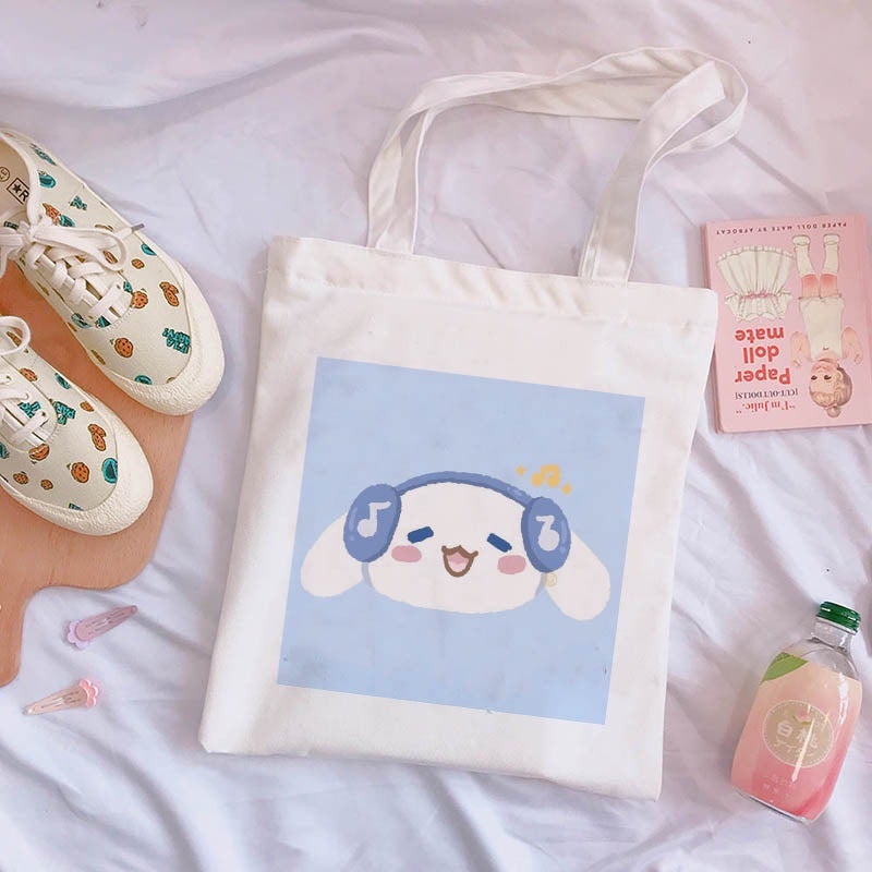 Yugui Dog Cute Canvas Tote Bag South Korea Fashion Canvas Shopping Bag Tuition Bag Women'S Bag No Zipper - Image 3