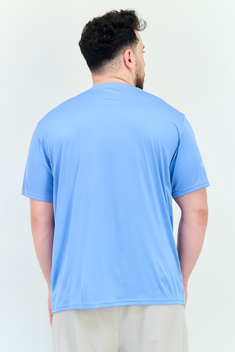 RBX Men Sportswear Fit Short Sleeve Training T Shirt, Light Blue - Image 3