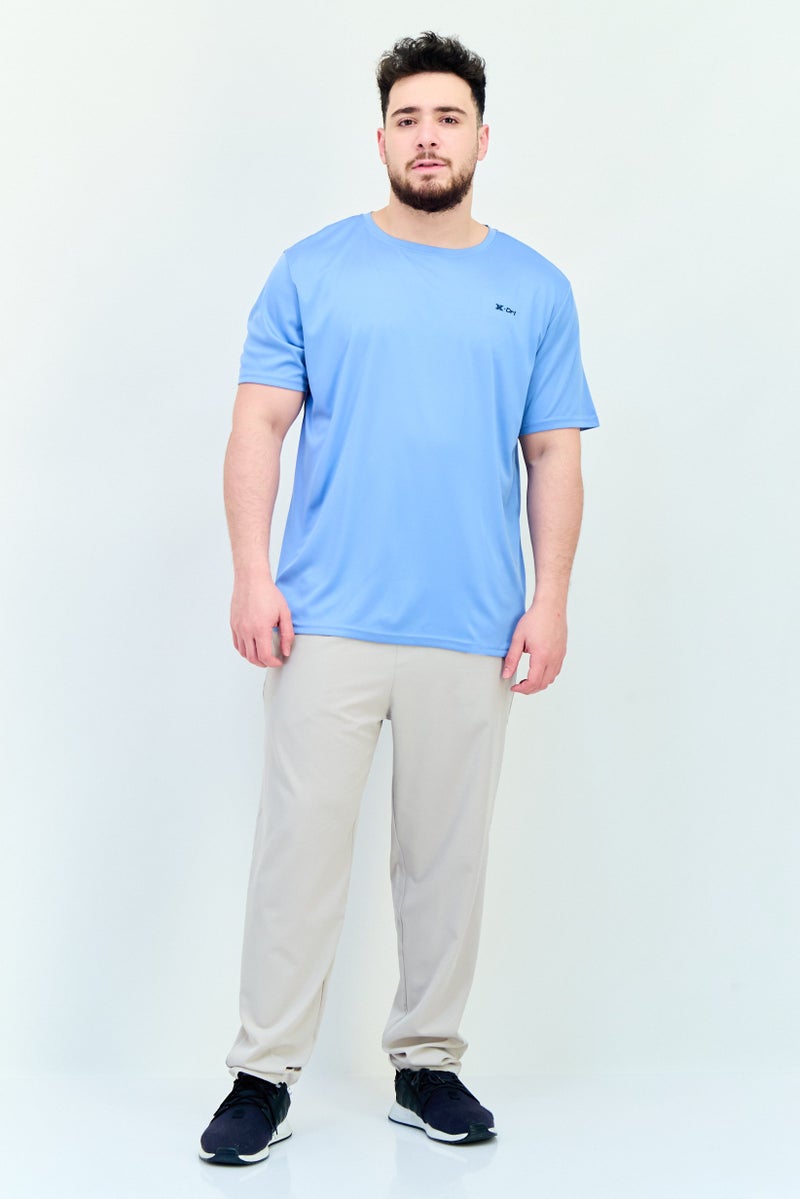 RBX Men Sportswear Fit Short Sleeve Training T Shirt, Light Blue - Image 4