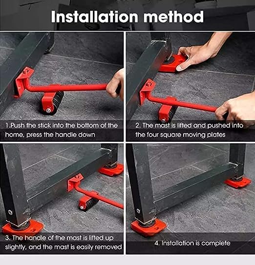 Daydream Furniture Lifter/Shifter ToolFurniture Shifting Tool Heavy Furniture Appliance Lifter and Mover Tool Set Easy Convenient Moving Tools Heavy Move Furniture Can Easily Lift(Pack of 1)  - Image 3