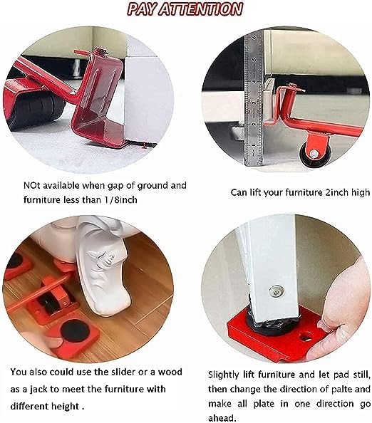 Daydream Furniture Lifter/Shifter ToolFurniture Shifting Tool Heavy Furniture Appliance Lifter and Mover Tool Set Easy Convenient Moving Tools Heavy Move Furniture Can Easily Lift(Pack of 1)  - Image 5
