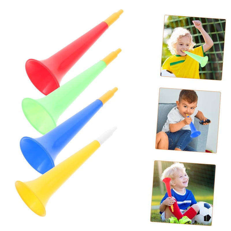 4 Pack Portable Football Cheering Trumpets Noise Maker Toy For Sports Events Party - Image 3