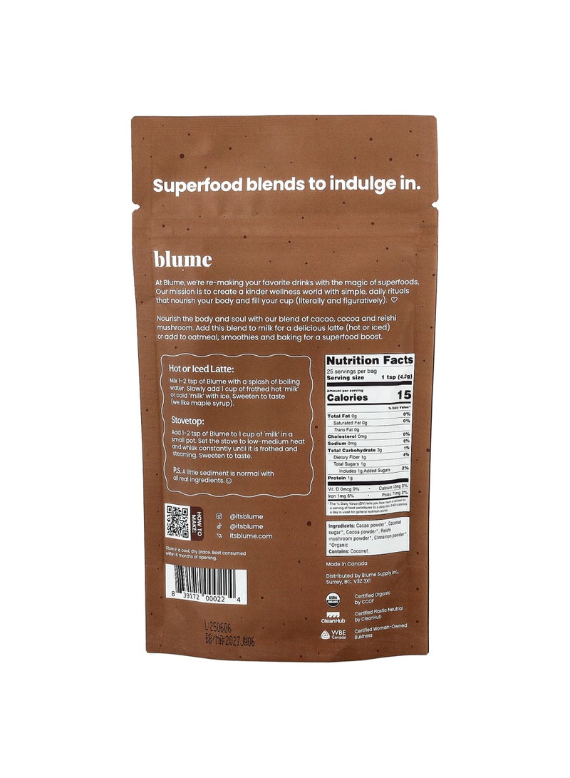Blume Superfood Latte, Reishi Hot Cacao, 4.4 oz (125 g) - Image 2