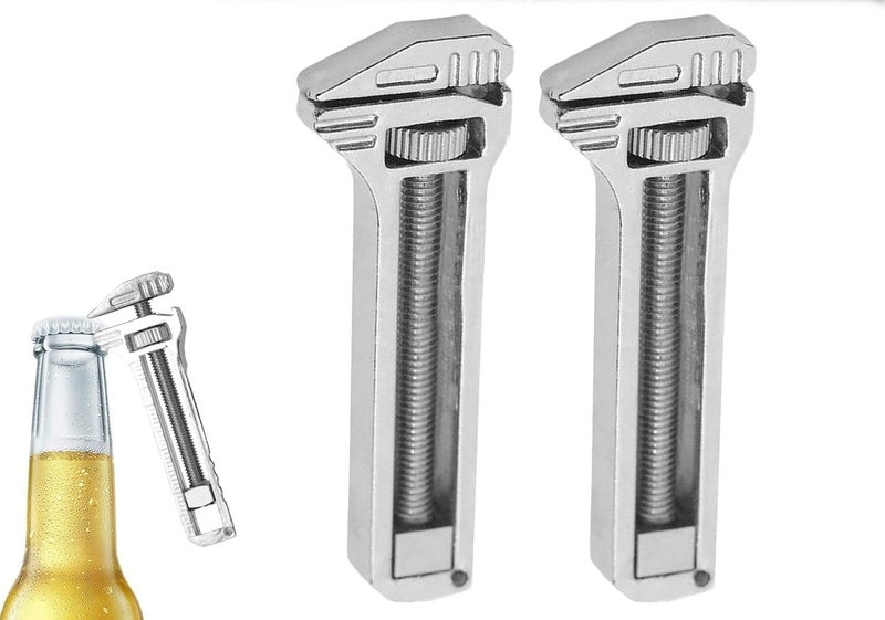 Portable Multi-function Tool, Mini Wrench Bottle Opener Keychain (Pack of 2) - Image 1