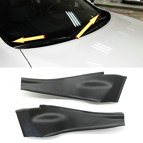 YUNHECAM Front Windshield Wiper Side Cowl Extension Fender Cover Trim Compatible with 2013 2014 2015 2016 Nissan Altima Pair Left Right Black Durable Plastic Panel Caps 2PCS - Image 4