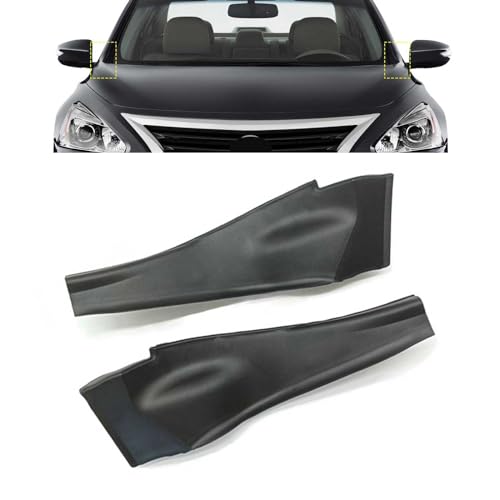 YUNHECAM Front Windshield Wiper Side Cowl Extension Fender Cover Trim Compatible with 2013 2014 2015 2016 Nissan Altima Pair Left Right Black Durable Plastic Panel Caps 2PCS - Image 1