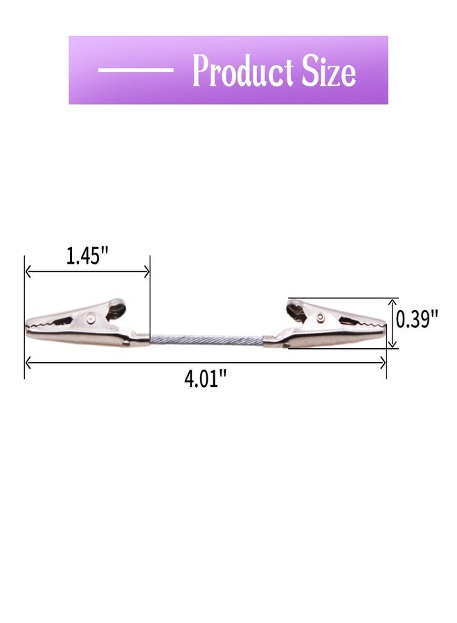 Saim Double Head Alligator Clip, 20 Pieces Double Sided Metal Strong Clip Photo Holder for Crafts DIY Card PhotoClip Photo Holders - Image 2